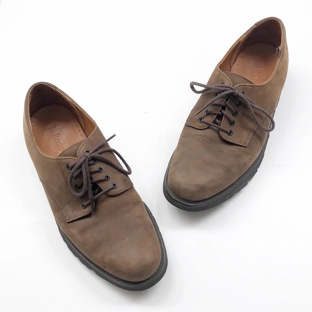 Rockport Waterproof Brown Nubuck Oxfords Men's 10M #M5649